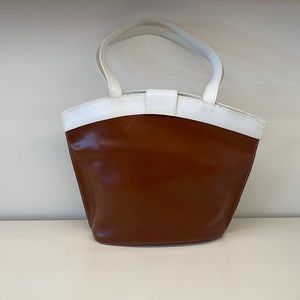 Alberta Ferretti brown leather purse made in Italy